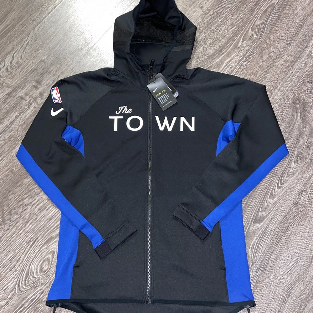 Nike NBA Golden State Warriors Showtime Therma Flex On-Court Warm-Up Hoodie
